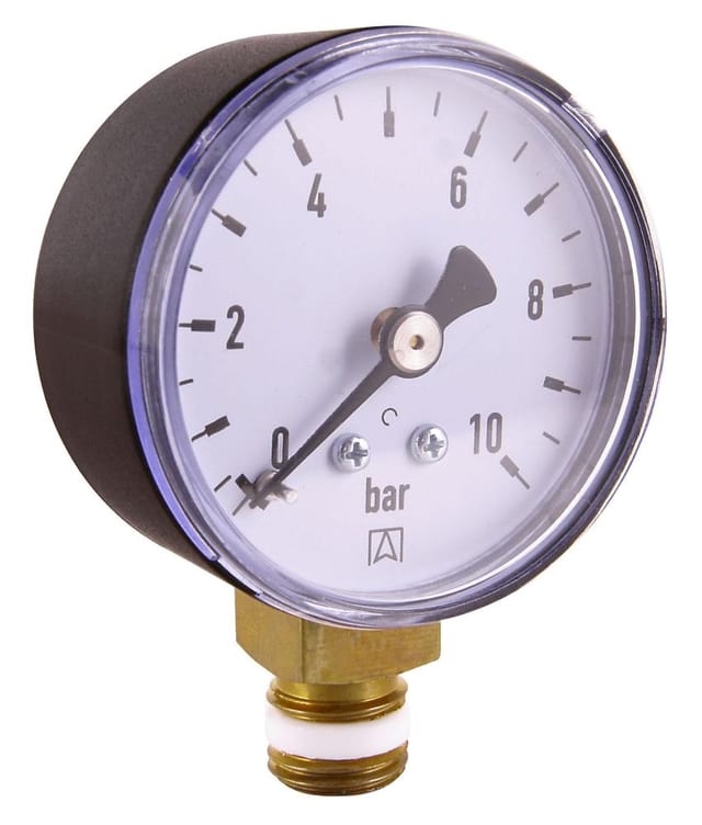 CORNAT Manometer, Kunststoff/Messing/Metall, grau