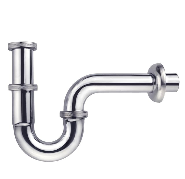 CORNAT Röhrensiphon, Messing, 1 1/4" - silberfarben
