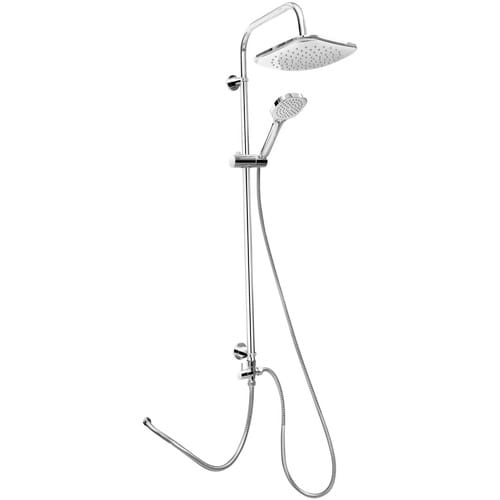CORNAT Duschsystem »SQUARE NEO«, Höhe: 97 cm, verchromt/grau - silberfarben