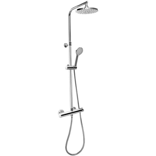 CORNAT Dusch-Komplettsystem »PERFECT NEO«, Höhe: 130 cm, verchromt/grau - silberfarben