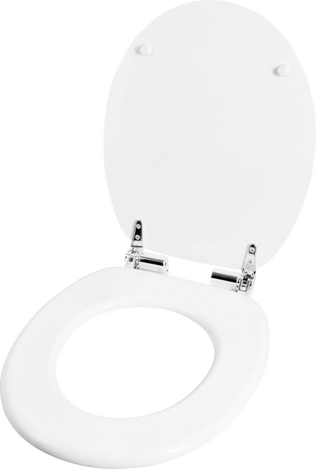 CORNAT WC-Sitz »MOLINOS«, MDF, D-Form, mit Softclose-Funktion - weiss