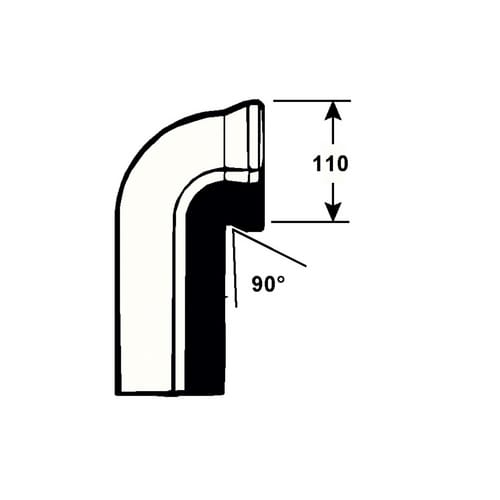 CORNAT Ablaufbogen, Kunststoff, 110mm - weiss
