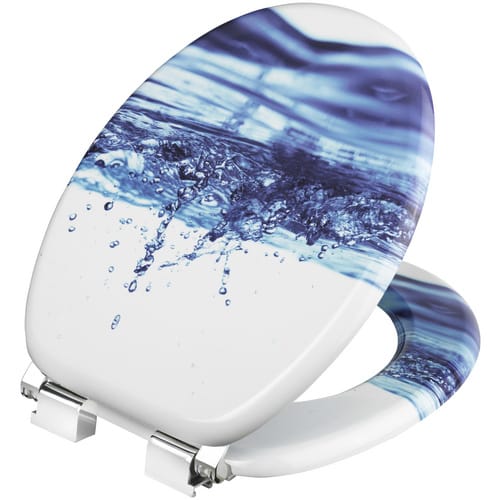 WELLWATER WC-Sitz »WATERDROP«, MDF, D-Form, mit Softclose-Funktion - weiss
