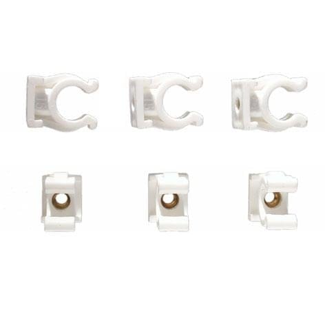 CORNAT Clips, kunststoff/messing, 25 Stk. Stück - weiss