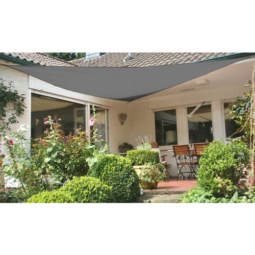 FLORACORD Dreiecksonnensegel, 500 x 500 cm - grau