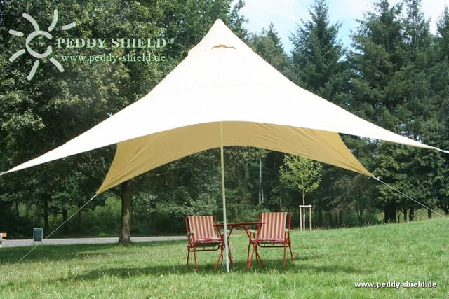 FLORACORD Pyramiden-Sonnensegel, pyramide, 400 x 400 cm - beige