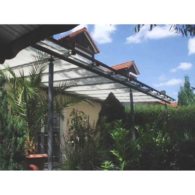FLORACORD Sonnensegel, rechteckig, 420 x 140 cm - silberfarben