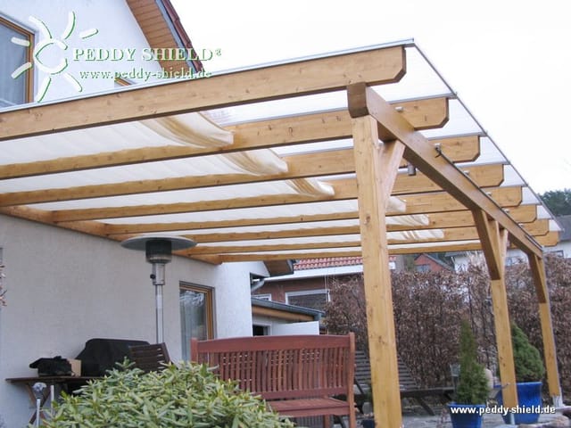 FLORACORD Sonnensegel, rechteckig, 330 x 61 cm - weiss