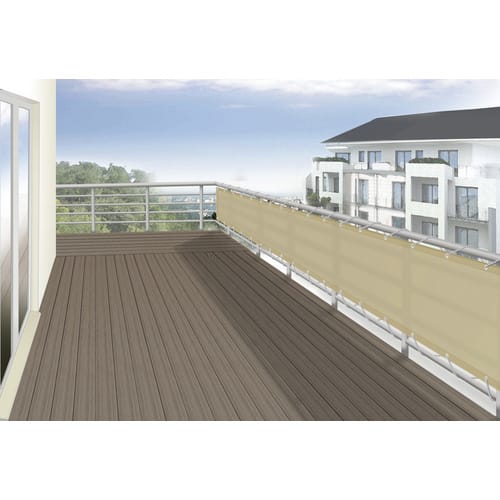 FLORACORD Balkonverkleidung, Polyester, LxH: 300 x 65 cm - beige
