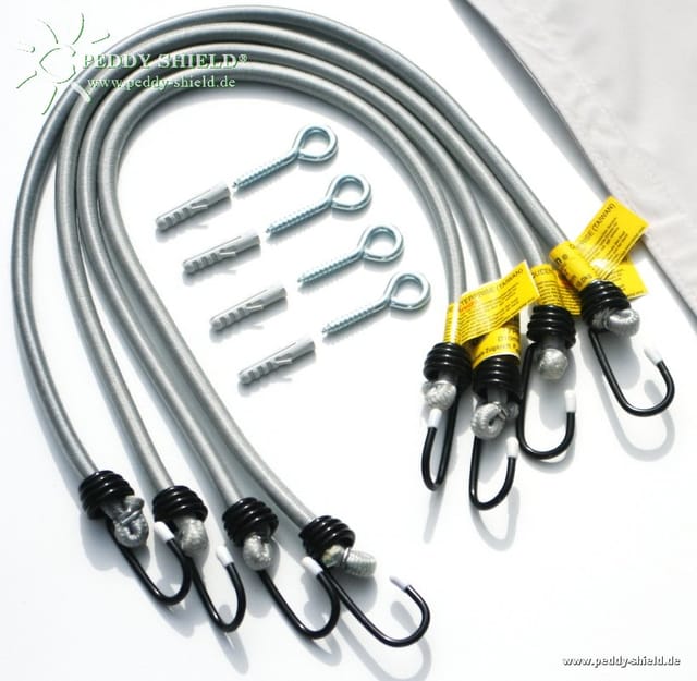 FLORACORD Spanngurt, für Sonnensegel, Polyester/Gummi - grau