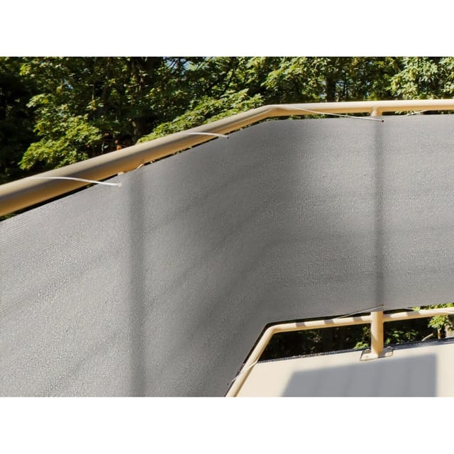 PEDDY SHIELD Balkonumrandung, Hart-Polyethylen (HDPE), LxH: 500 x 90 cm - grau
