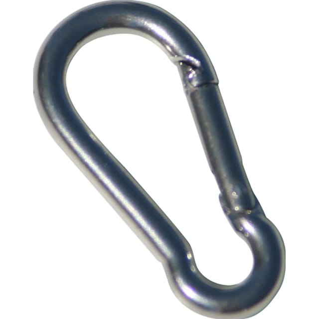 PEDDY SHIELD Karabinerhaken, Ø: 0,4 cm, Edelstahl - silberfarben
