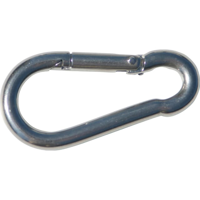PEDDY SHIELD Karabinerhaken, Ø: 1 cm, Edelstahl - silberfarben