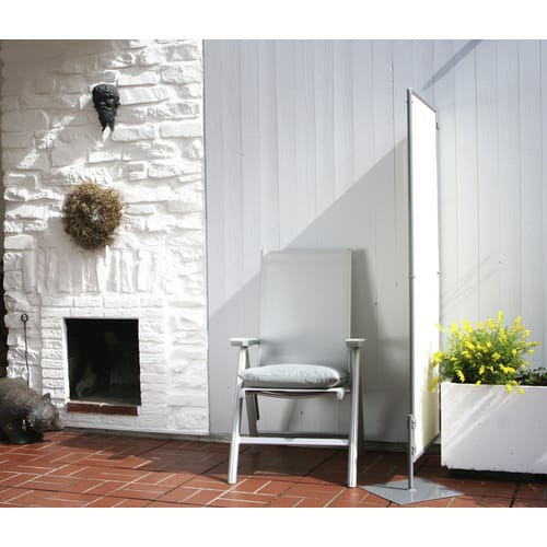 PEDDY SHIELD Paravent Fußplatte »Paravent Fußplatte«, für Sonnenschirme, silberfarben, Länge: 35 cm