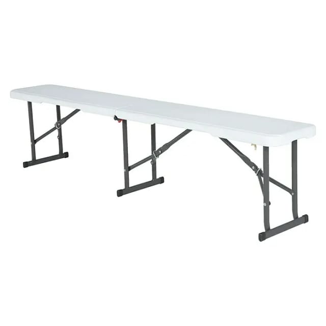 LIFETIME Klappbank, Kunststoff, 3-Sitzer, BxHxT: 183 x 42 x 29 cm - weiss