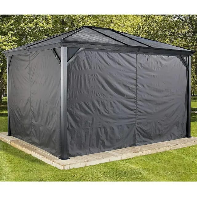 SOJAG Seitenteile »Ventura«, Breite: 296 cm, Polyester, dunkelgrau