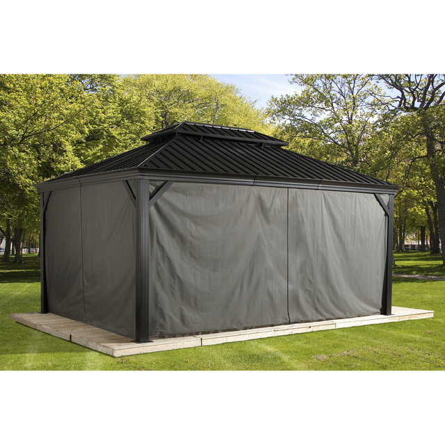 SOJAG Seitenteile »Mykonos«, Breite: 484 cm, Polyester, anthrazit - grau