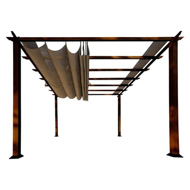 PARAGON OUTDOOR Pavillon »Florida«, quadratisch, BxT: 350 x 350 cm - braun