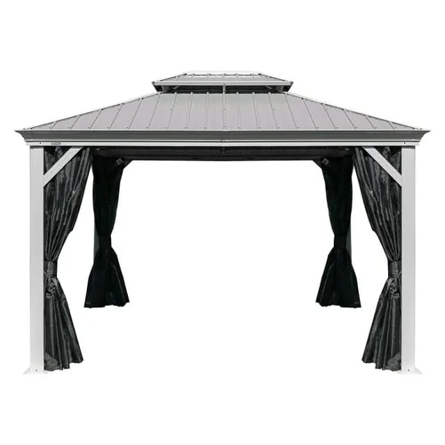 SOJAG Pavillon »Messina«, rechteckig, BxHxT: 483 x 307 x 363 cm - grau