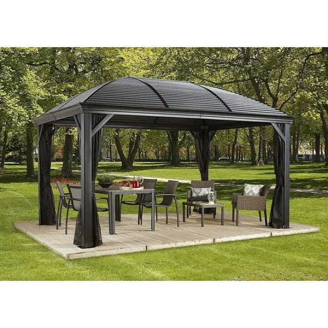 SOJAG Pavillon »Moreno«, rechteckig, BxHxT: 423 x 283 x 298 cm - grau