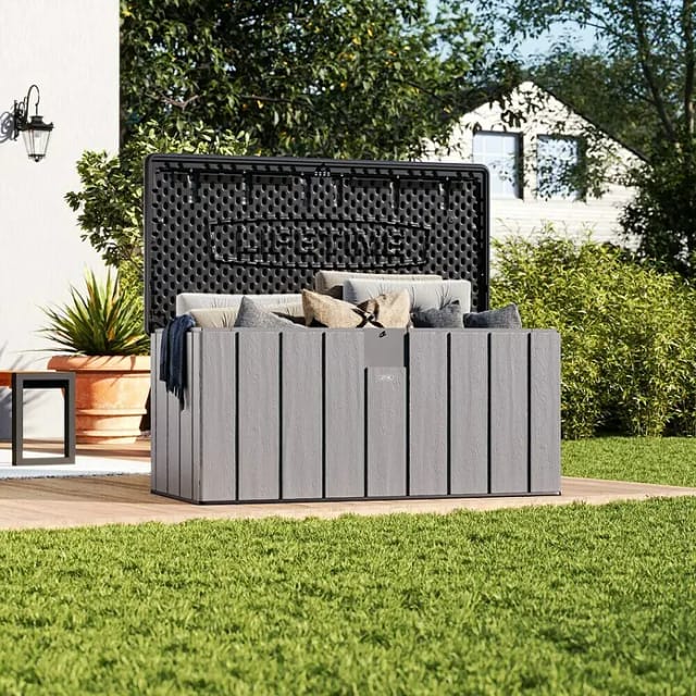 LIFETIME Kissenbox, BxHxT: 151 x 69 x 72 cm, lichtgrau
