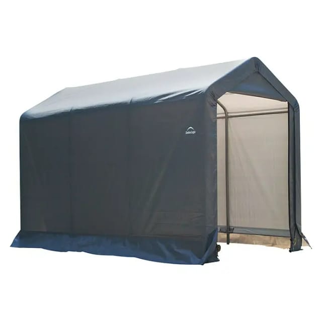 SHELTERLOGIC Folien-Gerätehaus, H (max) x B x T: 200 x 180 x 300 cm - grau