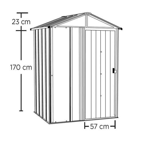 Spacemaker Gerätehaus, 2,8 m³, BxT: 145 x 117 cm - grau