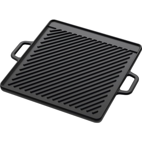 Mr. GARDENER Grill-Wendeplatte, Gusseisen, Breite: 36 cm - schwarz