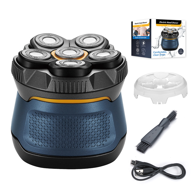 Rasoir Tete Chauve Homme, Rechargeable Sans Fil Tondeuse Cheveux Hommes, Rasoir Électrique À Tête Flexible 6d