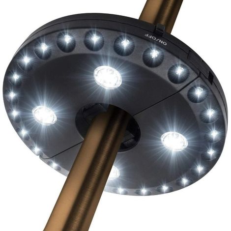 Lichterkette Für Sonnenschirme, 28 Leds – 4 Aa-batterien Erforderlich, Für Sonnenschirme, Camping, Zelte