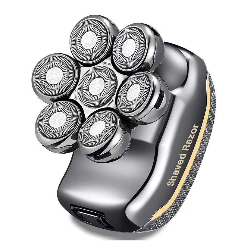 Rasoir Tete Chauve Homme 7d Skull Shaver Électrique Homme, 9 In 1 Tondeuse Crane Chauve, Étanche Ipx6 Tondeuse