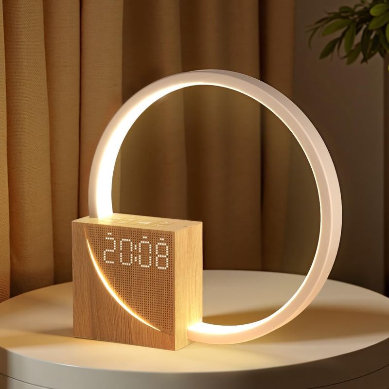 10-watt-nachttischlampe Mit Usb-ladefunktion, Wecker, Touch-steuerung, Dimmbarer Tischlampe, Einschlafhilfe Für Babys Und Erwachsene