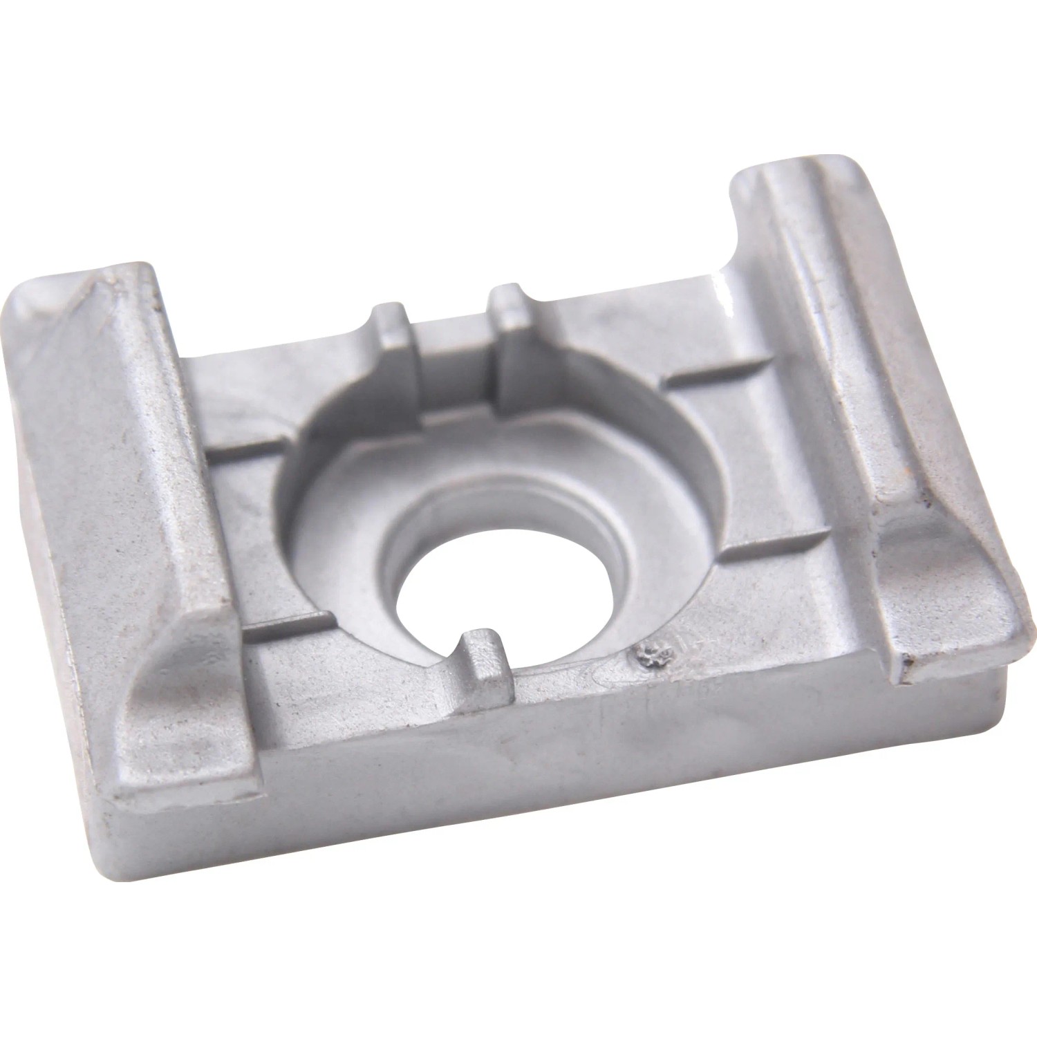 FLORAWORLD Auflagebock, BxHxT: 5 x 2 x 3,5 cm, für Eckpfosten Classic, Comfort und Premium - silberfarben