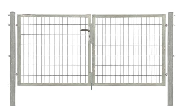 FLORAWORLD Doppeltor, System »Premium«, Türmaße BxH: 300 x 140 cm - silberfarben