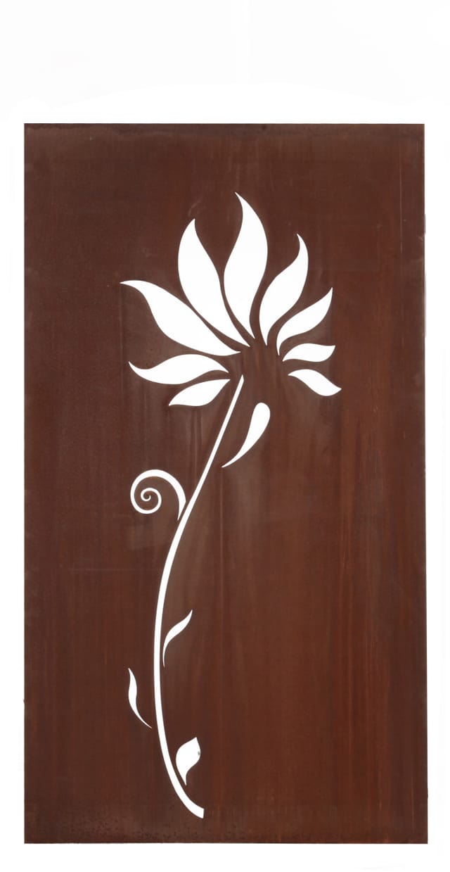 FLORAWORLD Sichtschutz »Lilie«, Stahl, HxL: 158 x 90 cm - braun