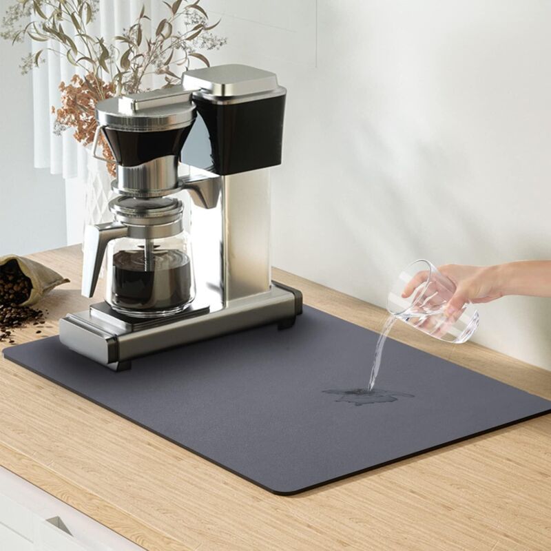 Abtropfmatte Für Kaffeemaschinen, Schnelltrocknende Matte (50 X 40 Cm), Saugfähige Matte Für Kaffeemaschine, Küche Und Spüle