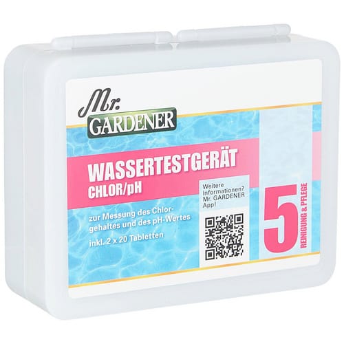 Mr. GARDENER Wassertestgerät, BxH: 4 x 12,5 cm, für Schwimmbecken und Pools - weiss