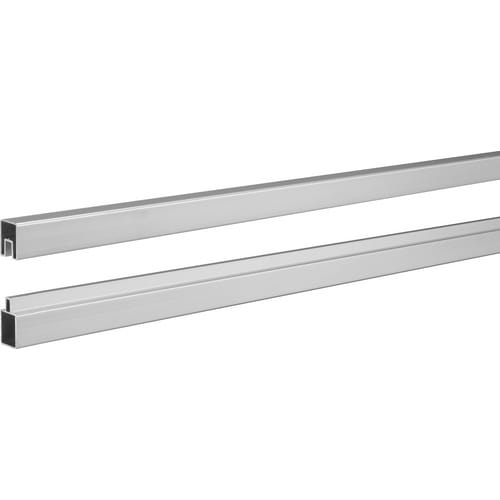 Mr. GARDENER Start-/Abschlussleistenset »Turino«, BxHxL: 25 x 25 x 1800 mm - silberfarben