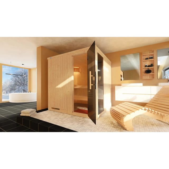 WEKA Sauna »Halmstad 2«, BxHxT: 194 x 199 x 177 cm - beige