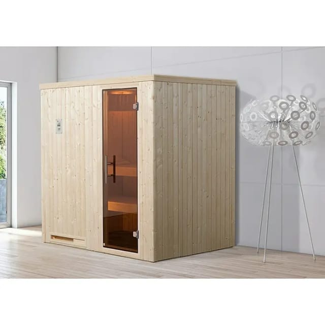 WEKA Sauna »Halmstad 1«, ohne Ofen, BxHxT: 194 x 199 x 144 cm - beige