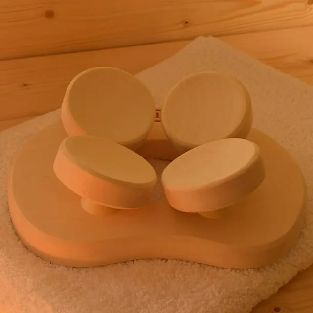 WEKA Kopfstütze, Espenholz, BxHxL: 23.3 x 6 x 17.6cm - beige