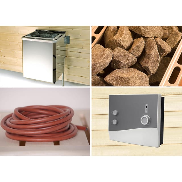 WEKA Saunaofen »Technikpaket 2«, inkl. externer Steuerung, 9 kW - silberfarben