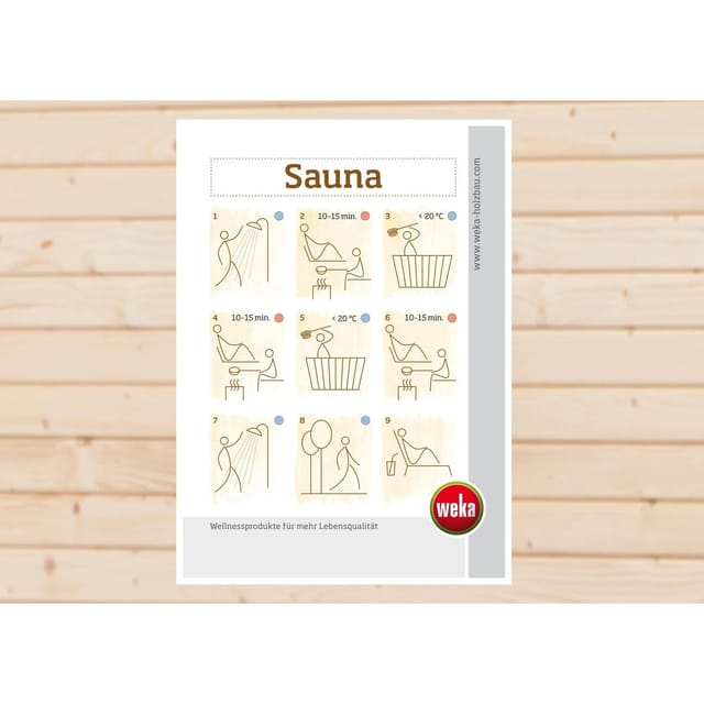 WEKA Sauna-Baderegeltafel, 0,2 cm, weiß - weiss