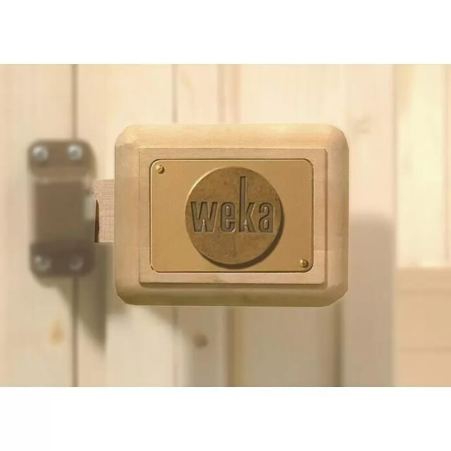 WEKA Türgriff, Pappelholz, geeignet für Saunen - beige