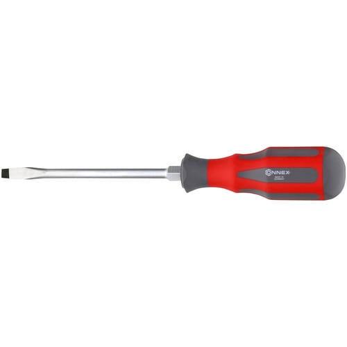 CONNEX Schraubendreher, Klingenlänge: 125 mm, Stahl, Längsschlitz, 110g - rot