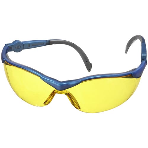 CONNEX Schutzbrille »Schutzbrille »gelb getönt««, Kunststoff, gelb - blau
