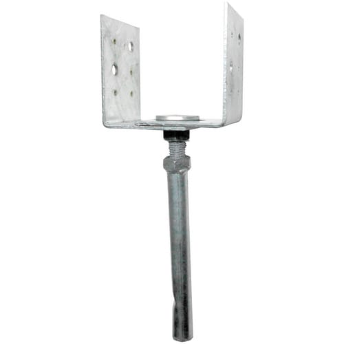 CONNEX Pfostenträger, Stahl, BxL: 75 x 75 mm - silberfarben