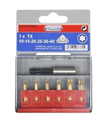 CONNEX Bit-Set, Sechskant - goldfarben