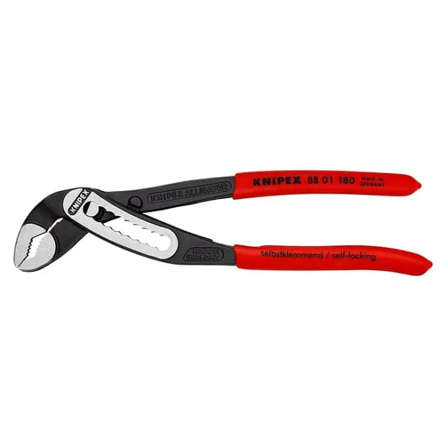 KNIPEX Wasserpumpenzange, Alligator-R, Rot | Schwarz, 180 mm