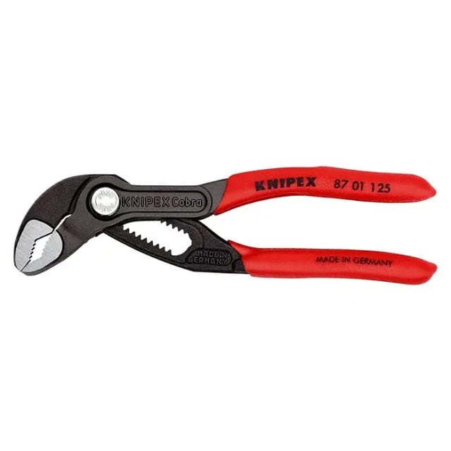KNIPEX Wasserpumpenzange, Cobra-R, Rot | Schwarz, 125 mm